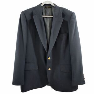 Adams Row Vintage Navy Brass Button Blazer Mens 50R Wool Prep Club USA